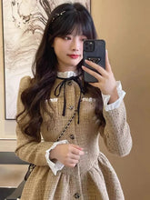 Slim Waist Korean Style Women Dress New Ruffled Bow Single Breasted Fashion Female Mini Dresses Sweet Elegant Streetwear