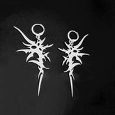 INGVN Grunge Accessories Thorns Letter Earrings Punk Charm Drop Earring for Women Irregular Earring Korean Fashion Jewelry Aesthetic