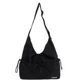 Ingvn Japanese Style Lightweight Crossbody Waterproof Unisex Shoulder Bag Drawstring Portable Workbag Student Versatile Backpacks