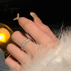 Y2K Jewelry Irregular Bowknot Rings For Women Girls Charm Colorful Zircon Natural Stone Wedding Bridesmaid Rings Finger bague