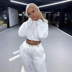 Ingvn - Winter Fashion Outfits for Women Tracksuit Hoodies Sweatshirt and Sweatpants Casual Sports 2 Piece Set Sweatsuits