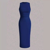 Spring and summer new plain color wrinkled waist vest skirt