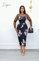 Ingvn - Trends high quality Women's New Summer Commuter Fashion Sexy V-Neck Wedding Party Dress Belt Slim Temperament Elegant Ladies Dress