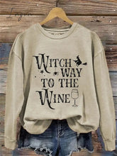Ingvn - Women's Sweatshirt Pullover Halloween Sweatshirt Sports Basic Neon & Bright Orange Green Beige Letter Halloween Round Neck Long Sleeve Top Micro-elastic Fall & Winter