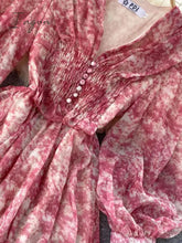 Ingvn - New Fashion Cyber Celebrity Chiffon Floral Print Dress Female Spring Summer French Retro Super Fairy Sweet V-neck Short A-line Dress ML857