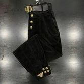 Ingvn - Solid Color Thick Warm Corduroy Pants Women 2023 Autumn Winter Korean Loose Casual Pants Harm Trousers