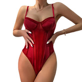 Women Bodysuits Sleeveless Mesh Patchwork Corset Leotard Body Top Vintage Sexy Bodysuits Shirts Female Clubwear