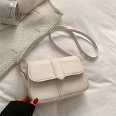 Ingvn - Trendy Saddle Shoulder Bag Women Pu Leather Crossbody Bag Simple Solid Color Flap Messenger Bag Designer Handbag Pouch Wholesale