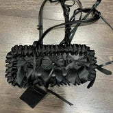 Ingvn Pure Black Handbags for Women Elegant Y2k Fashion Bow Casual Shoulder Bag All-match Luxury Designer New Ladies Boston Bag