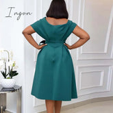 Ingvn - High Quality Women Dress Bow Elegant Wedding Party Dresses For Women Plus Size S-XXXL Women Clothing Adult Dress Vestidos