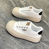 Women's Simple Platform Sneakers, Casual Lace Up Outdoor Shoes, Comfortable Low Top Shoes