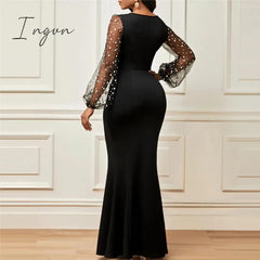 Ingvn - Fashion Bodycon Party Dresses for Women Elegant Evening Luxury Long Dress Women Vestidos Summe Slim Robe Femme