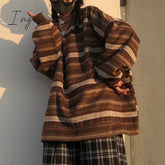 Ingvn - Retro Classic Striped Loose Sweater