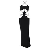 sexy trend hip skirt summer women's clothing new fashion American backless halter neck dress female