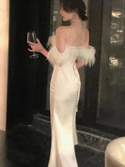 Vintage Luxury Womens Dresses Sexy Off Shoulder Bodycon Bandage Wedding Party Long Dress Female Vestidos Robe Formal Occasion