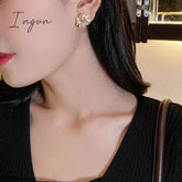 Exquisite Flower Zircon Stud Earrings For Women Leaves Geometric Rhinestone Earring Girl Party Birthday Christmas Jewelry Gifts