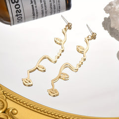 Chic Double-Face Earrings - Linear Artistry for Everyday Glamour & Nighttime Sparkle - 1 Pair - Perfect Accessory for Any Outfit