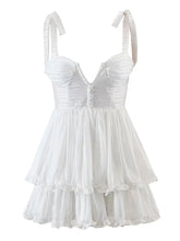 Summer Women Sexy Sling Sweet Ruffle Cake Chiffon Dress Female Holiday Party Mini Dresses Ladies Chic Robe