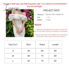 Ingvn - Vinatge Elegant Apricot Dress Women Slash Neck Mesh Patchwork Puff Short Sleeve Off Shoulder Dresses Bodycon Vestido