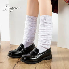 Ingvn - Japan Slouch Socks Loose Boots Stockings Lolita Sweet Girl Leg Warmers Knitted Foot Cover Warmer Socks Lengthen Heap Heap Socks
