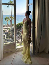 Sexy Sequin Halter Backless Shiny Long Dress Women's Sleeveless V Neck Chic Glitter Dresses Party Evening Vacation Holiday