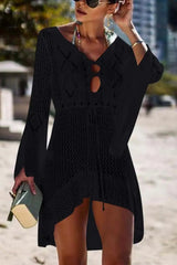 Ingvn - Hollow Knitted Beach Cover-up(4 Colors)