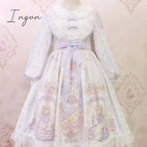 Ingvn - high quality fashion winter outfits aesthetic Kawaii Lolita Style Dress Women Lace Maid Costume Dress Cute Japanese Sweet Dresses Peter Pan Collar One Size For Girls