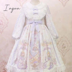 Ingvn - high quality fashion winter outfits aesthetic Kawaii Lolita Style Dress Women Lace Maid Costume Dress Cute Japanese Sweet Dresses Peter Pan Collar One Size For Girls