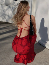 Spaghetti Strap Print Sexy Maxi Dress For Women Gown Summer New Sleeveless Backless High Waist Club Long Dress Elegant