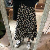 Flower Pattern Casual Fresh Loose Basic Simple College Wind Summer Chiffon Female Women New Arrival A-line Skirts