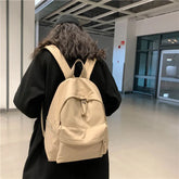 Ingvn New Women's Fashion Women's Large Capacity University Backpack Cute Girls' Travel Backpack Cool Backpack Trendy Solid Color Back