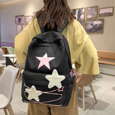 INGVN Korean Sweet All Match Star Backpacks Japanese Women Streetwear Y2k Aesthetic Schoolbags High-capacity Kawaii Backpack Students
