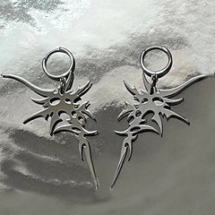 INGVN Grunge Accessories Thorns Letter Earrings Punk Charm Drop Earring for Women Irregular Earring Korean Fashion Jewelry Aesthetic
