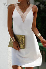 Ingvn - Casual Celebrities Solid Backless Vest Dress Dresses