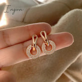 Hot Sale Exquisite Luxury Zircon Stud Earrings For Women AAA Zircon Shiny Rhinestone Geometrical Earring Party Wedding Jewelry