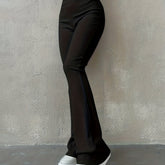 Chic High-Waist Leggings - Comfort Stretch, Solid Color, Perfect for Autumn & Winter - Womens Fashion