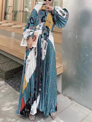 Ingvn - Retro spring and autumn new retro temperament breasted bow halter dress women's long-sleeved irregular knee-length dress