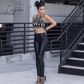 Ingvn - Melody Artificial Leather Pants High Waist Pencil Pants Women Clothing Skinny Leggings Elastic Sexy Hip Butt Lift Pants