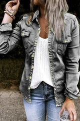 Ingvn - Fashion Long Sleeve Regular Outerwear(4 Colors)