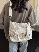 Ingvn Women'S Bag Solid Color Tote Bag Commuter Shoulder Bag Casual Simple Mummy Bag Big Capacity Nylon Handbag