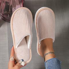 Ultra Cozy Plush Slippers - Soft, Warm, Closed-Toe, Fuzzy, Anti-Slip Sole, Indoor Shoes for Cold Winter Days - Perfect for Lounging Around the House