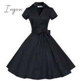 Ingvn - Audrey Hepburn Summer Dress Women Polka Dot Vintage Swing Robe Rockabilly Housewife Retro 50s Pinup Dresses Vestidos