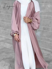 Ingvn - 2023 Summer Puff Sleeve Muslim Abaya Women Dress Elegant Modest Morocco Party Long Dress Islamic Turkey Dubai Eid Ramadan Jubah Robe