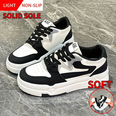 Women's Platform Sneakers, Casual Lace Up Outdoor Shoes, Comfortable Low Top Skate Shoes plus size