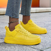 Womens Casual Colorblock Sneakers - Lightweight & Breathable with Skate Style - Durable Outdoor Sports Shoes for Fashion-Forward Women