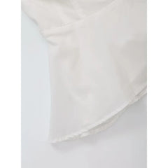 White Corset Top Women Sexy Backless Crop Top Summer Beach Bustier Top Streetwear Camis Holiday ropa de mujer