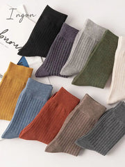 Ingvn - Casual Simple 10 Colors Socks