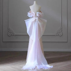 High End Heavy Industry Light Wedding Dress, One Shoulder Bridal Temperament, Light Luxury, Niche Fish Tail Engagement Dress,