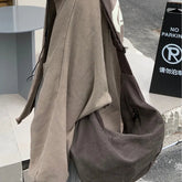Ingvn Vintage Women's Bag Large Capacity Suede Shoulder Bag Solid Color Simple Casual Commuter Bag Retro Handbags