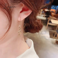 Fashion Luxury Bling Zircon Spiral Long Tassel Earrings for Women Exquisite Silver Needle Studs Sweet Elegant Party Gifts